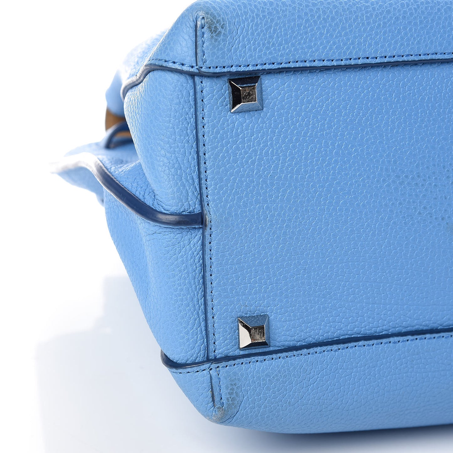 Grained Calfskin Medium Milla Tote Tile Blue