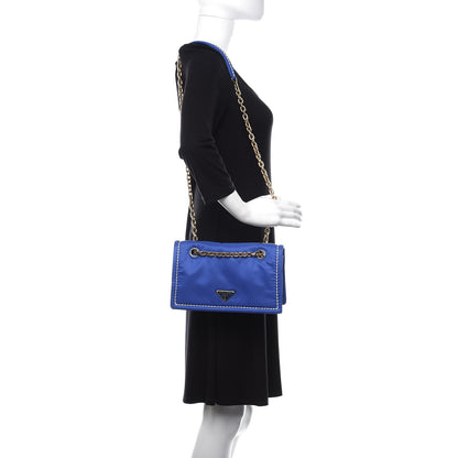 Prada Nylon Tessuto Chain Shoulder Bag Indaco 2 of 10