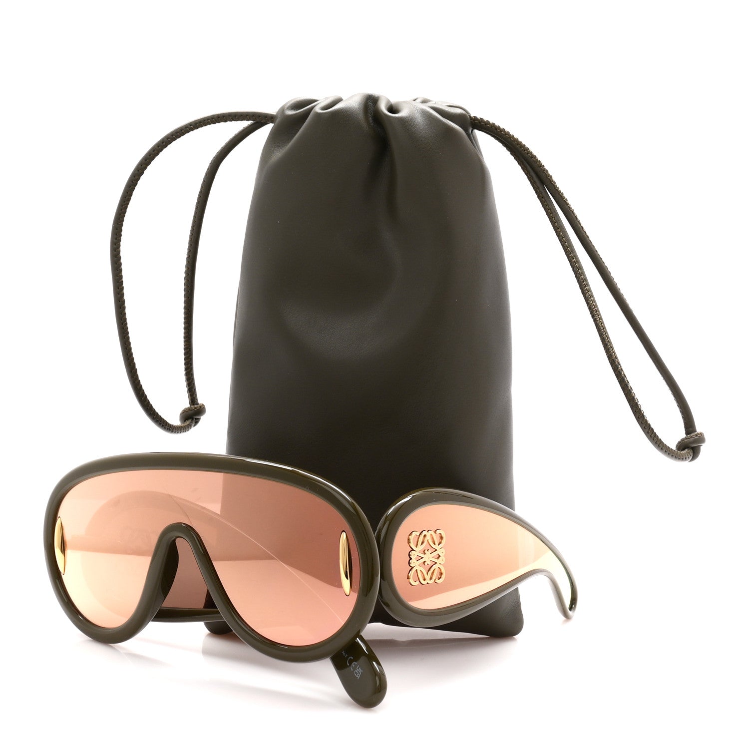 Loewe Acetate Anagram Wave Mask Sunglasses LW40108I Green 7 of 7