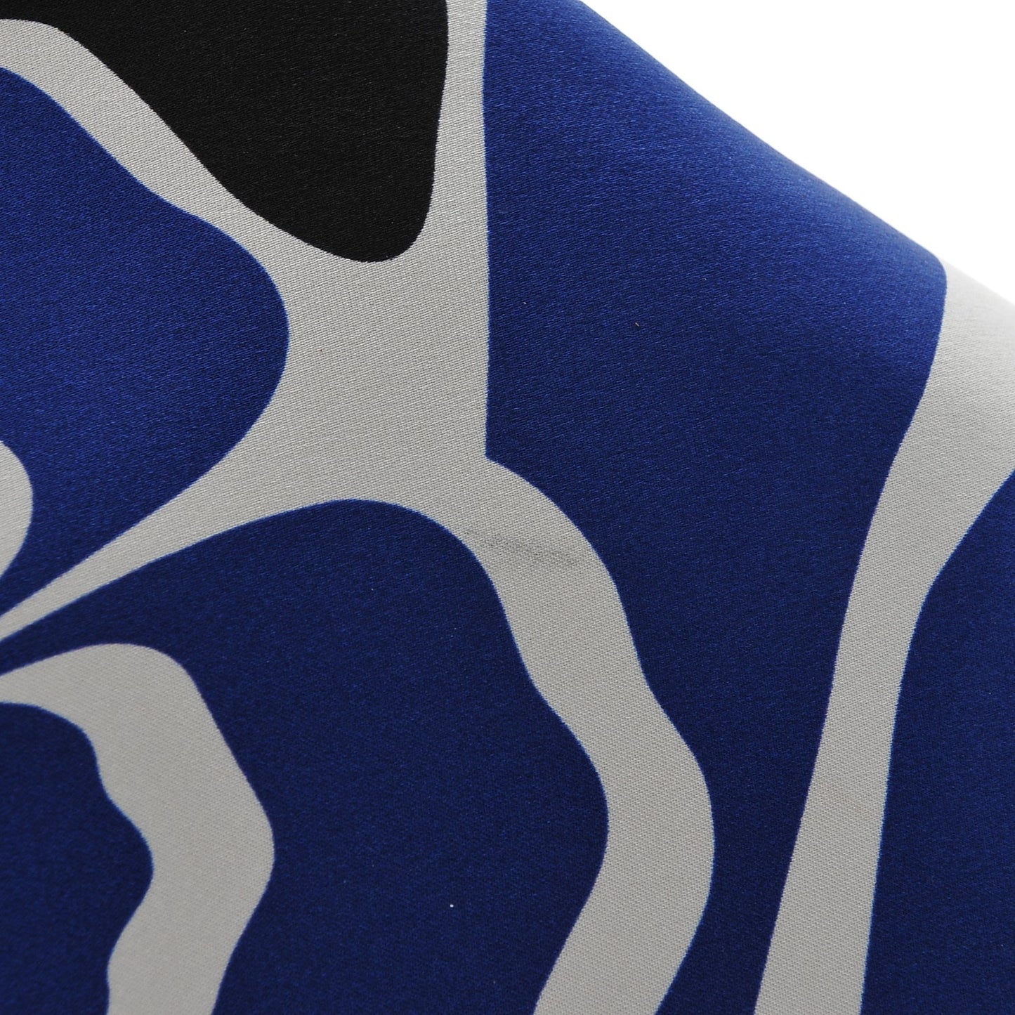 Silk Flower Collage De Manta Clutch Royal Blue Black