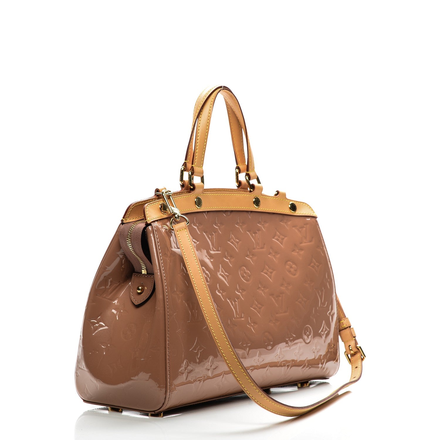 Louis Vuitton Vernis Brea MM Rose Velours 3 of 7
