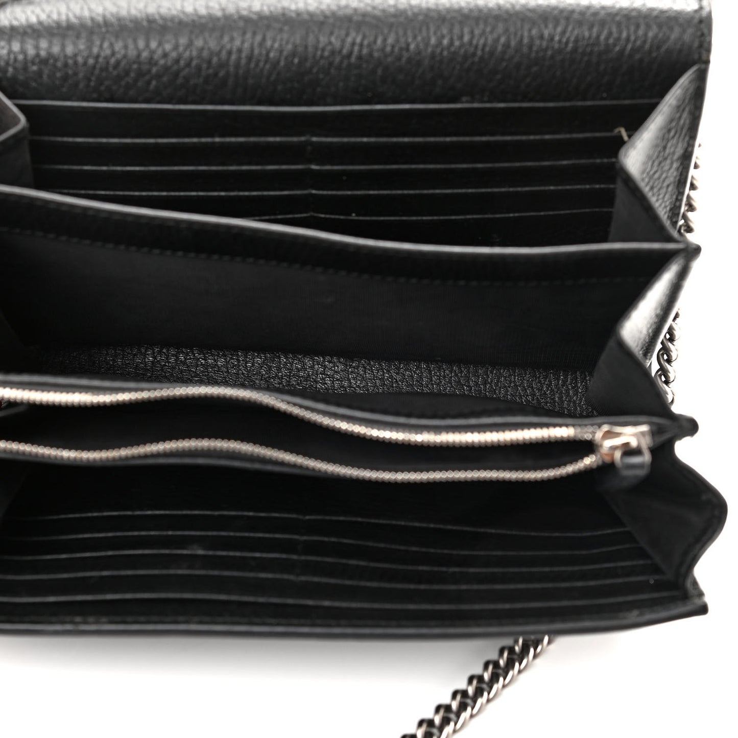 Calfskin Mini Dionysus Chain Wallet Black