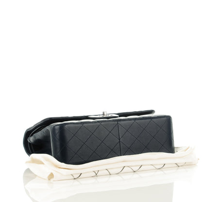 Chanel Lambskin Quilted Jumbo Double Flap Navy Blue 4 of 8