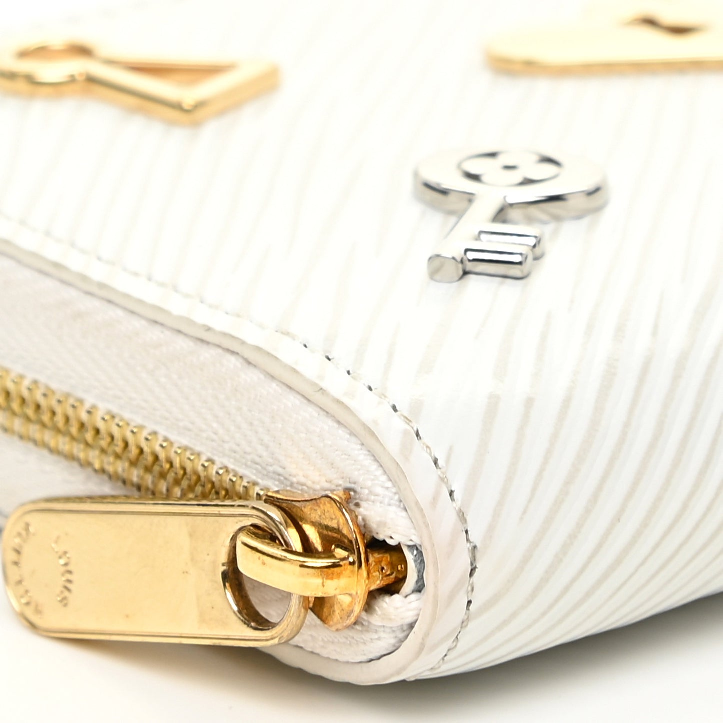 Epi Love Lock Zippy Coin Purse White
