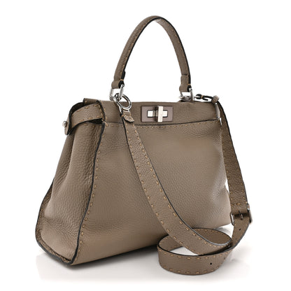 Fendi Cuoio Romano Selleria Medium Peekaboo Iconic Satchel Corda 3 of 13