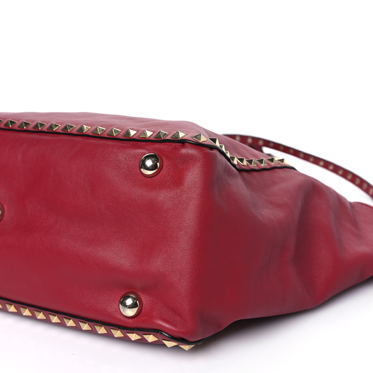 Valentino Garavani Vitello Medium Rockstud Tote Rosso Valentino 8 of 8