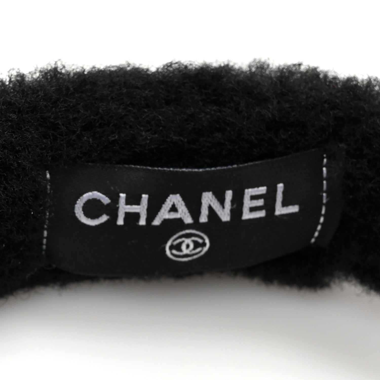 Chanel Shearling CC Ear Muffs Black 5 of 6