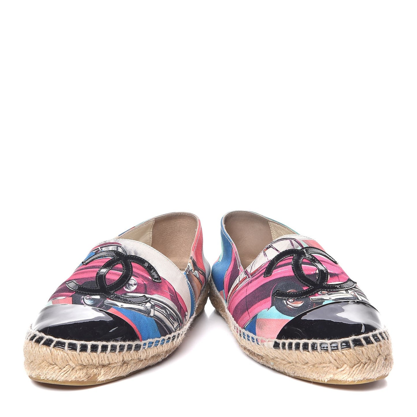 Crepe Patent CC Espadrilles 37 Multicolor Black