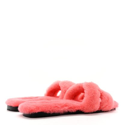 Hermes Woolskin Oran Sandals 41 Rose Du Desert 4 of 8
