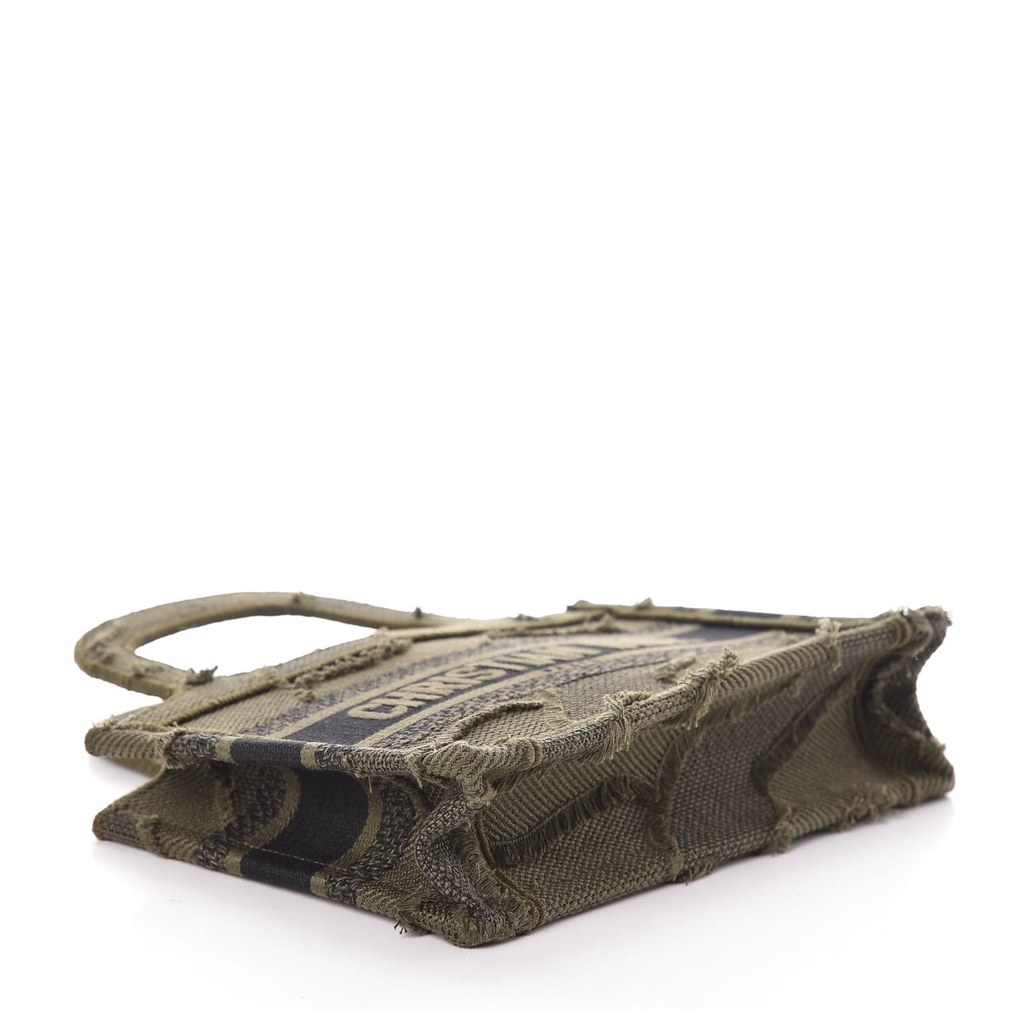 Canvas Embroidered Camouflage Mini Book Tote Green