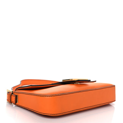 Fendi Vitello Flamingo Enamel Interchangeable Strap Baguette Orange Black Tobacco 4 of 9