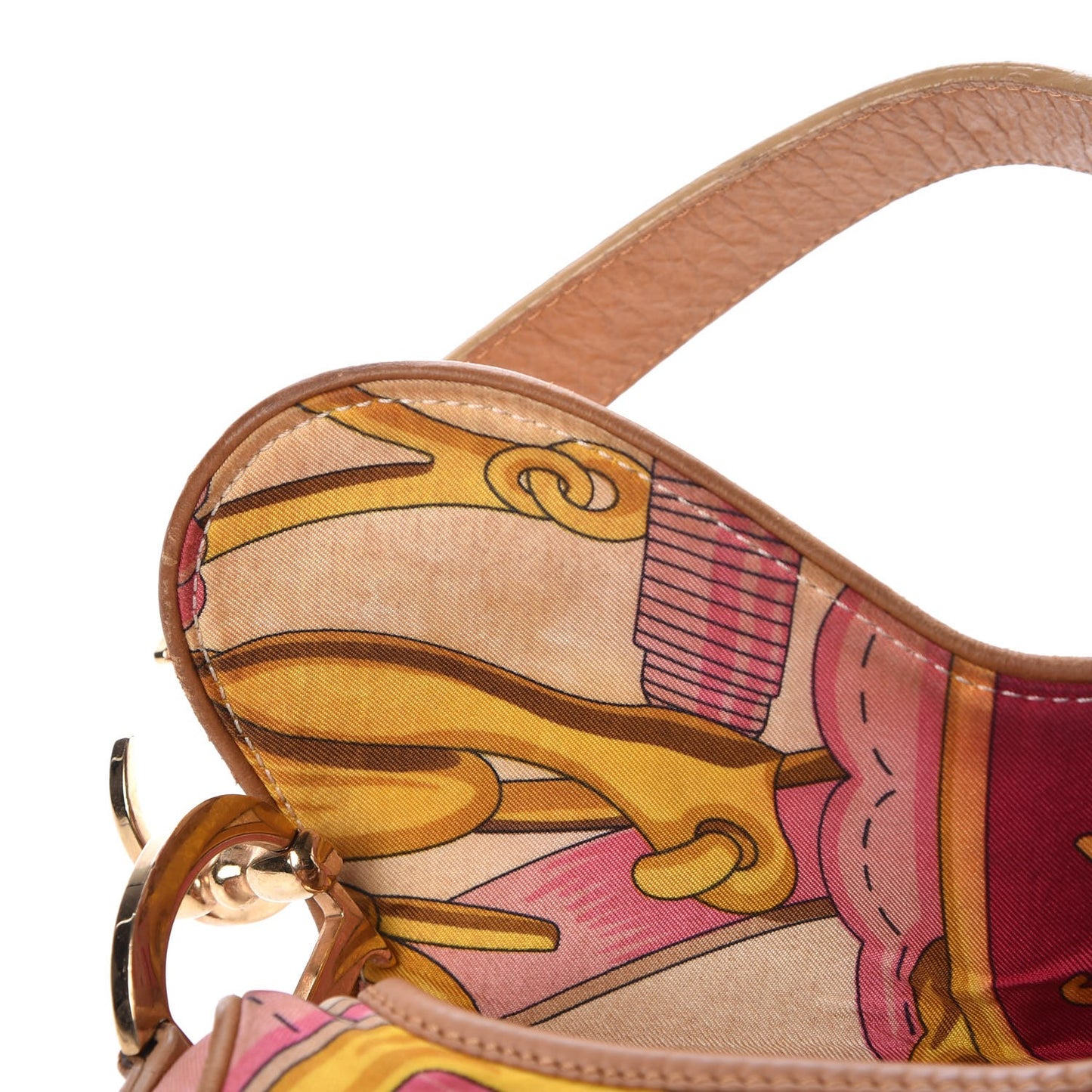 Satin Print Saddle Bag Multicolor