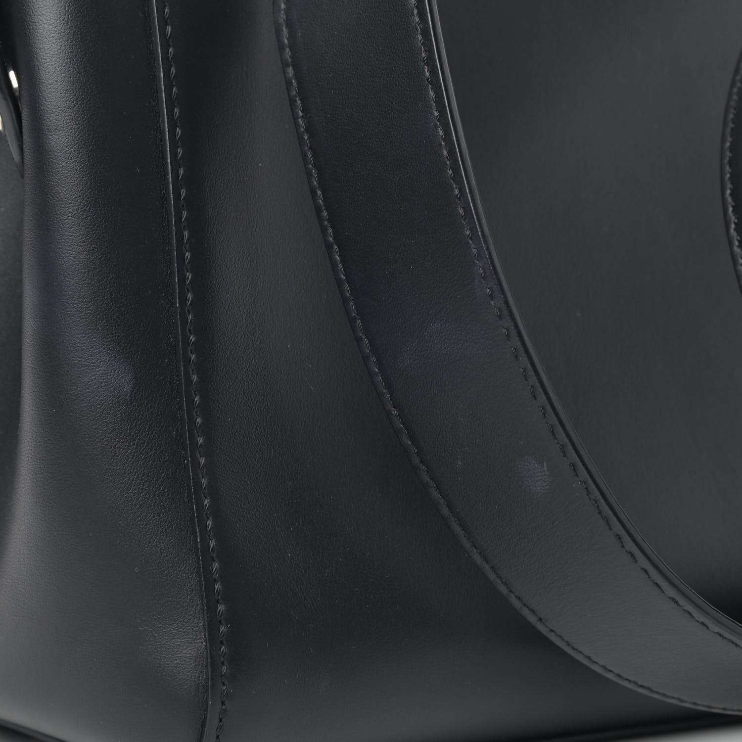 Fendi Vitello Baltico Dolce DotCom Satchel Black Blue Royal 5 of 7