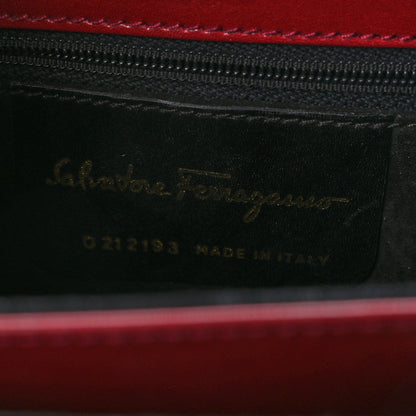 Salvatore Ferragamo Lizard Iconic Small Top Handle Bag Burgundy 7 of 10