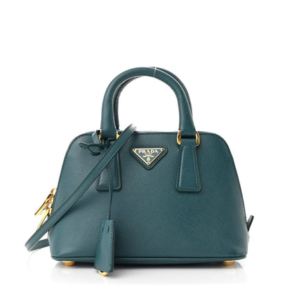 Prada Saffiano Lux Mini Promenade Tote Ottanio 1 of 13
