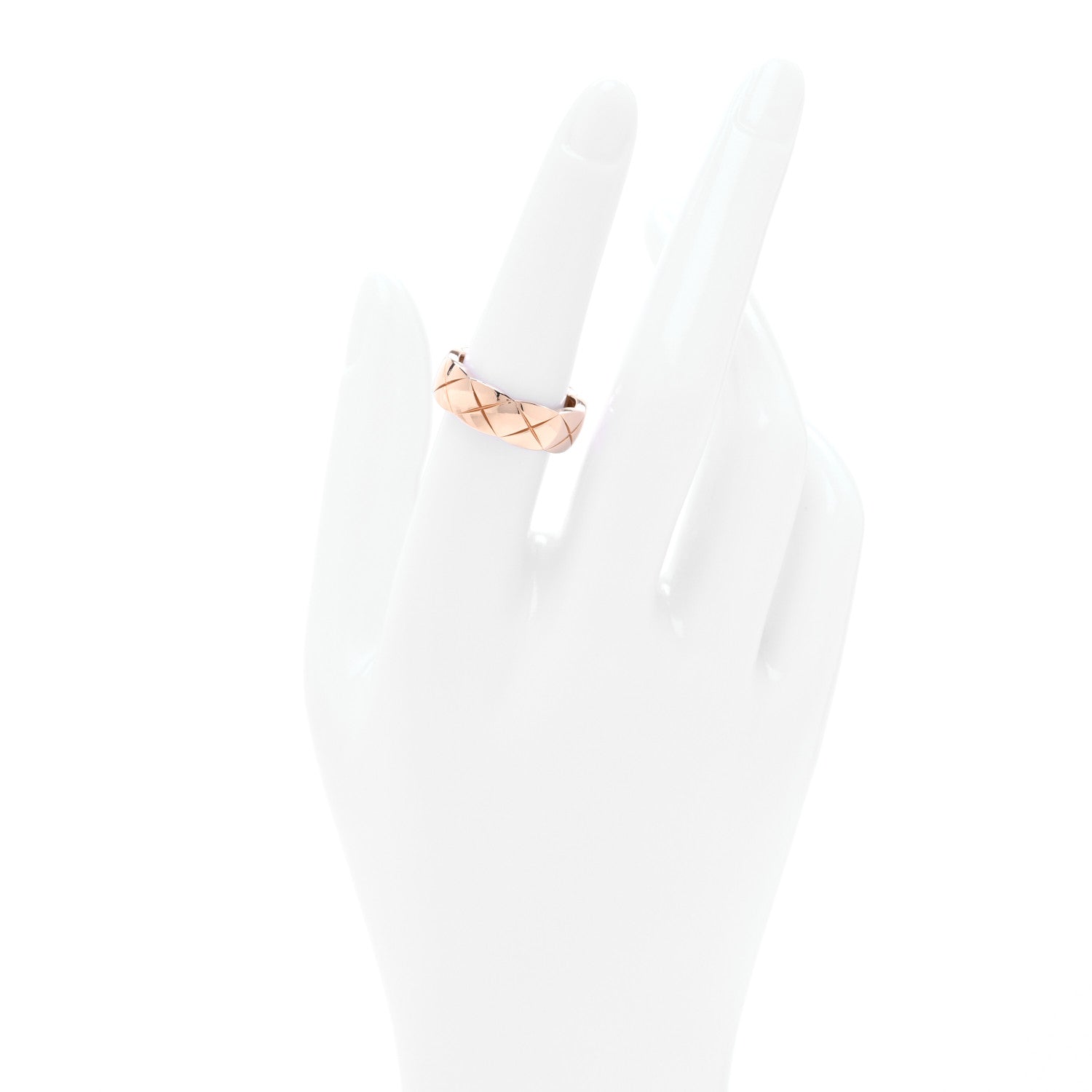 Chanel 18K Beige Gold Small Coco Crush Ring 54 7 2 of 5