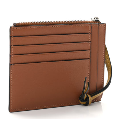 Loewe Calfskin Debossed Anagram Card Holder Tan 3 of 8