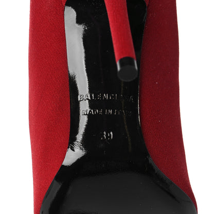 Balenciaga Jersey Crepe Extreme Pointed Toe Knife Booties 39 Rouge 7 of 8