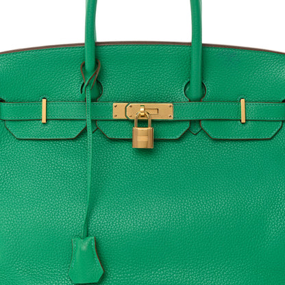 Hermes Taurillon Clemence Birkin 35 Menthe 8 of 26
