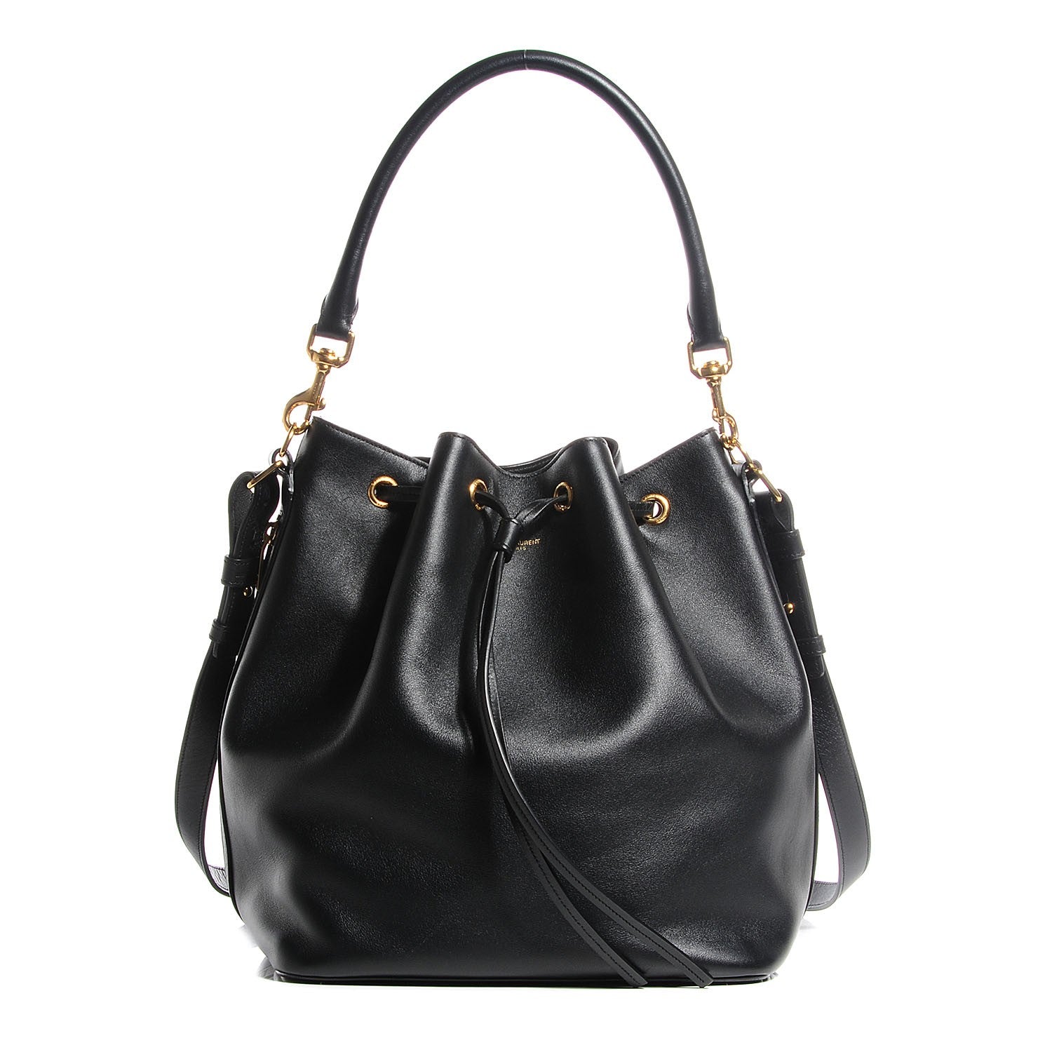 Saint Laurent Calfskin Large Emmanuelle Bucket Bag Black 1 of 8