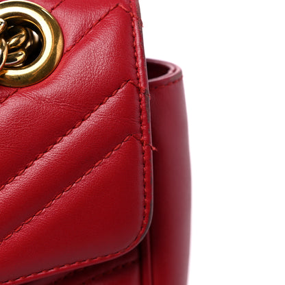Gucci Calfskin Matelasse Small GG Marmont Shoulder Bag Hibiscus Red 20 of 20