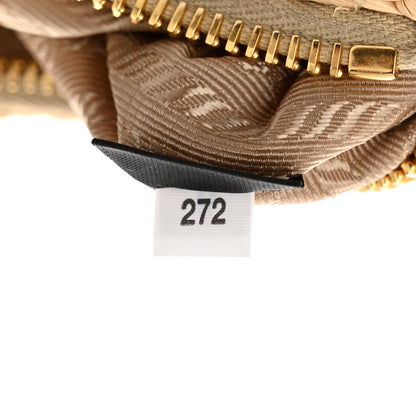 Prada Yarn Raffia Effect Crochet Re-Edition 2005 Shoulder Bag Naturale 8 of 11