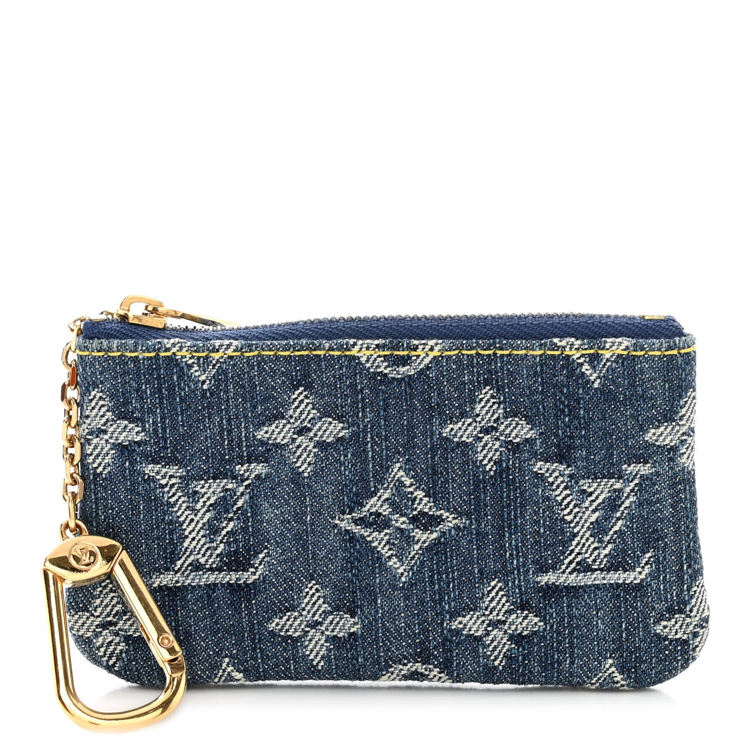 Louis Vuitton LOUIS VUITTON Monogram Denim Key Pouch Blue 1 of 6