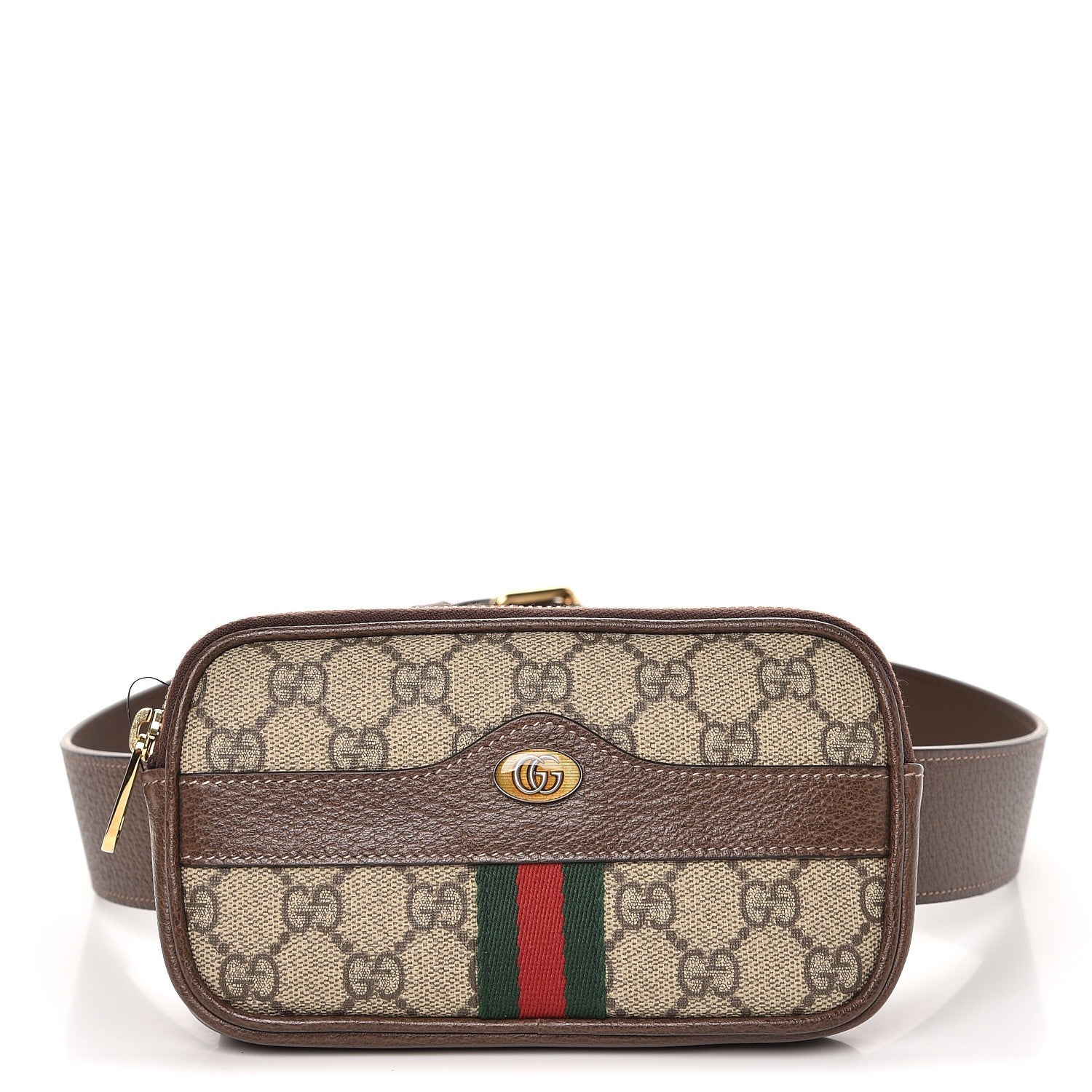 Gucci GG Supreme Monogram Ophidia Belted iPhone Case 85 34 Dark Brown 1 of 14