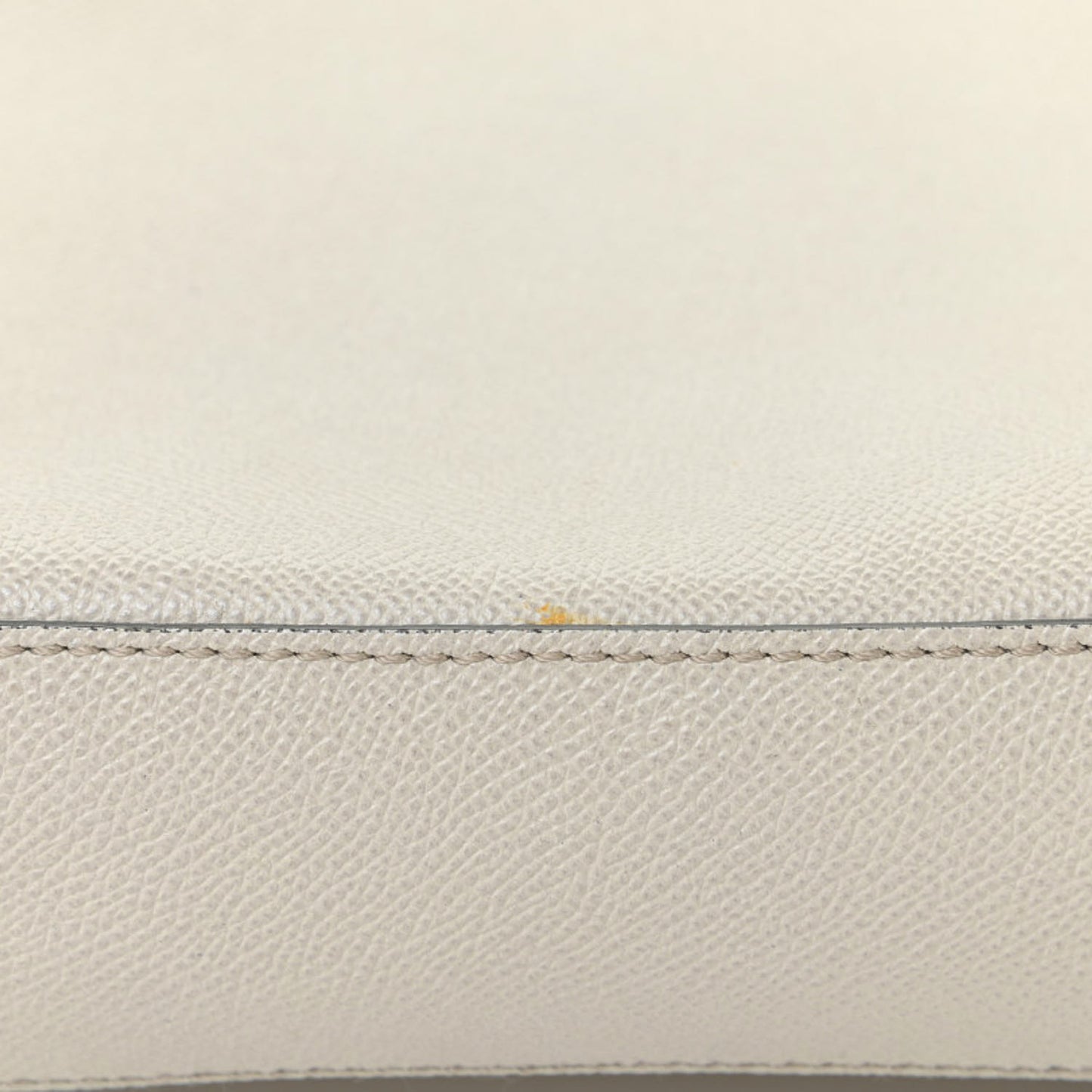 Grained Calfskin Crossbody Bag White
