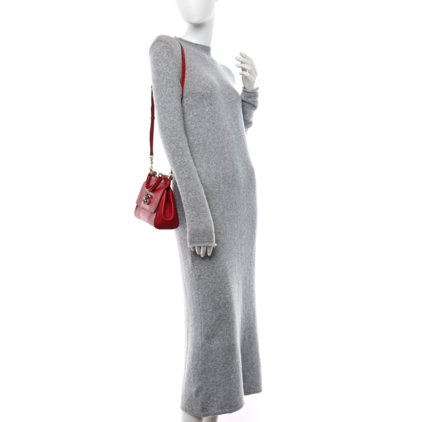 Stampa Iguana Crystal Small Miss Sicily Satchel Red