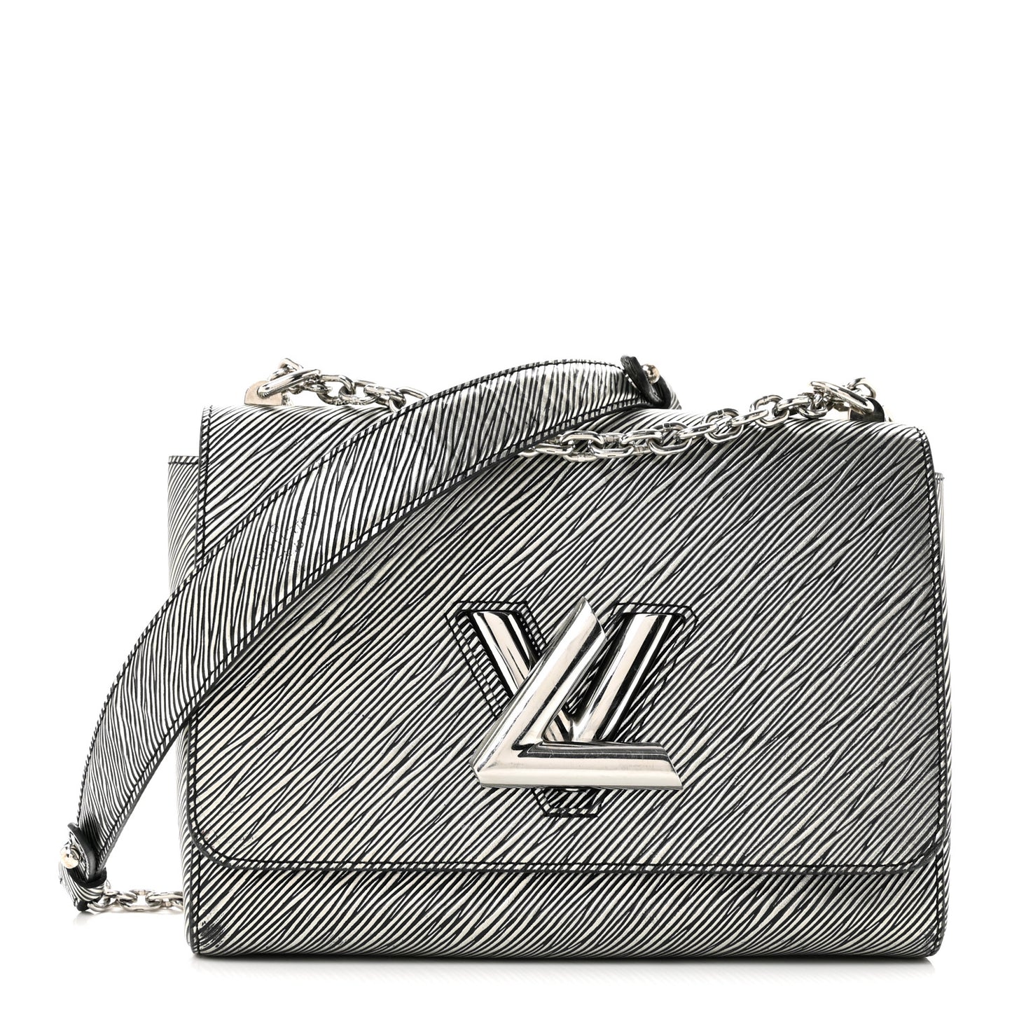 Epi Twist Shoulder Bag MM Argent