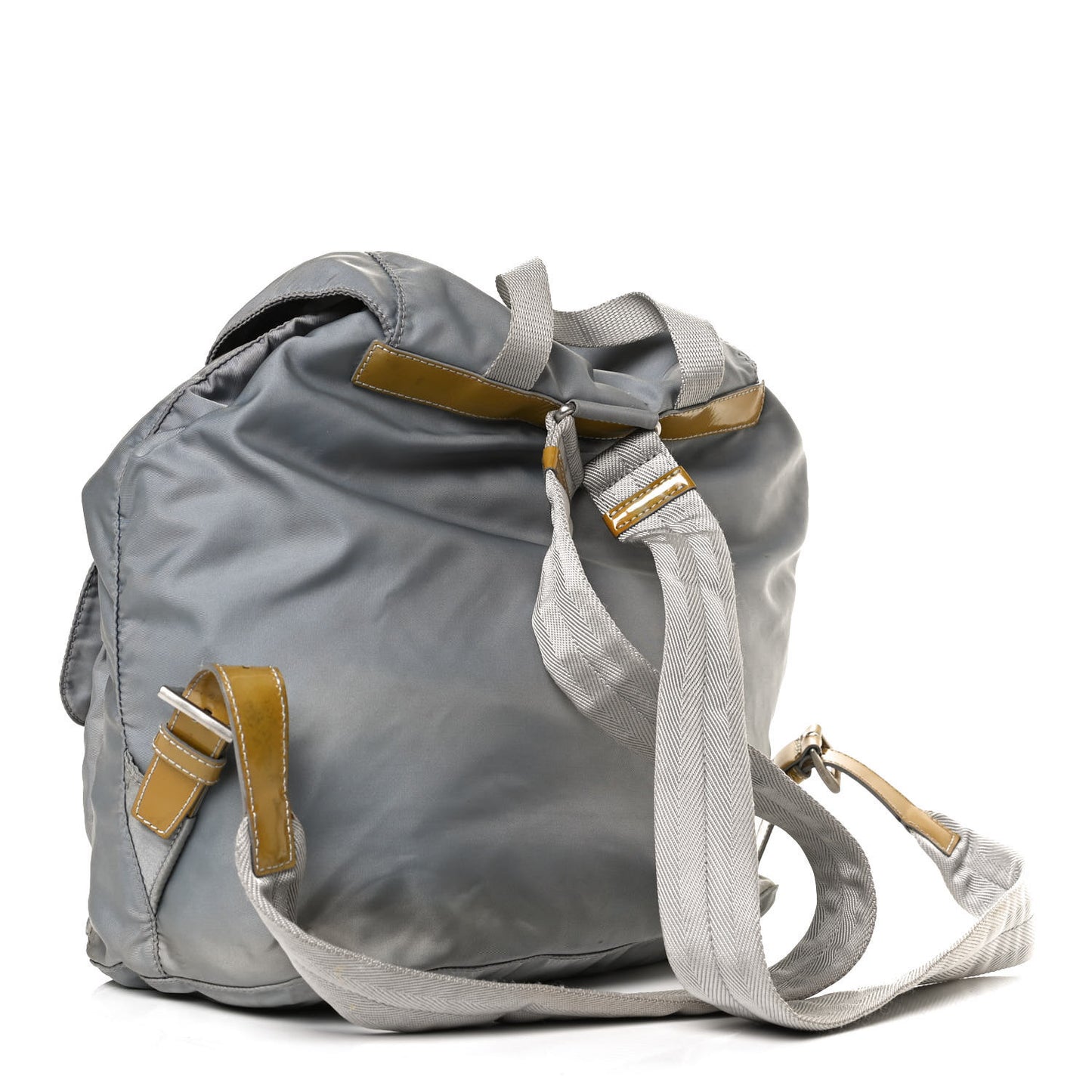 Nylon Vela Double Buckle Backpack Grey