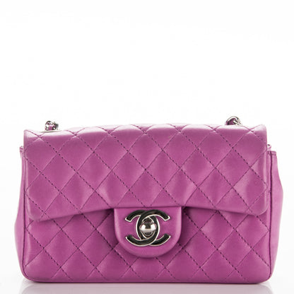 Chanel Lambskin Extra Mini Rectangular Ladybug Flap Purple 1 of 12