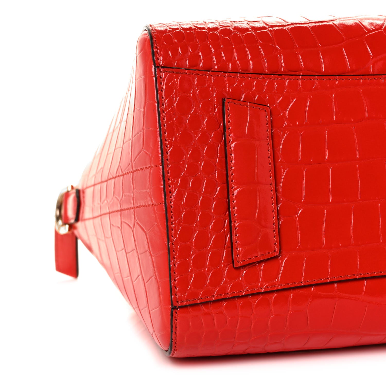 Givenchy Calfskin Crocodile Embossed Small Antigona Red 7 of 8