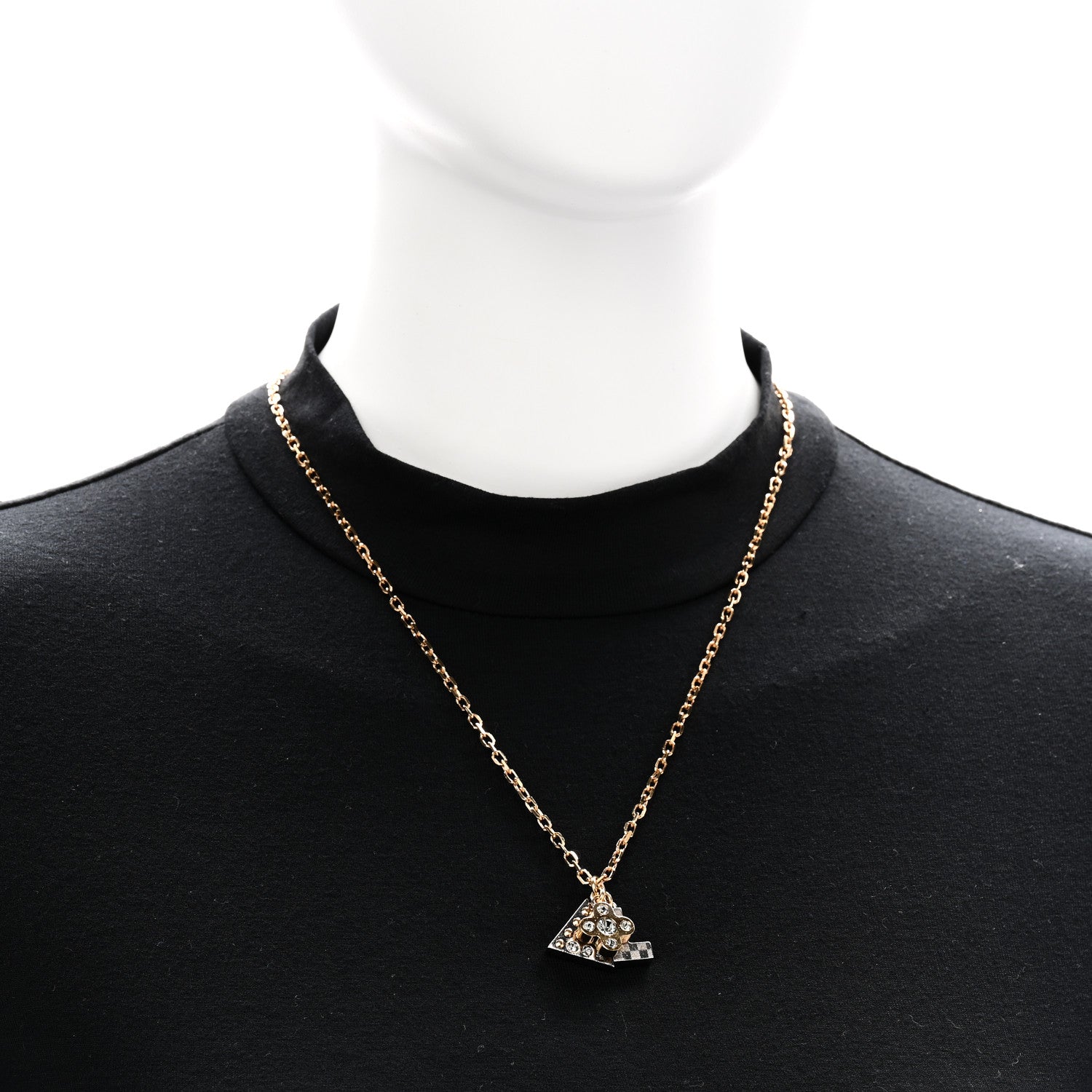 Louis Vuitton Love Letters Pendant Necklace Gold 2 of 7