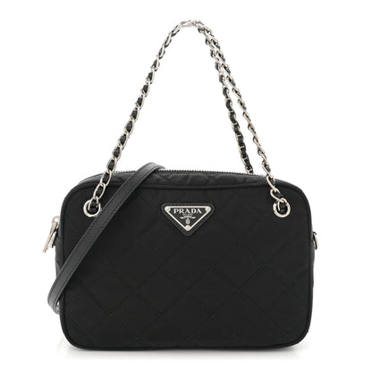 Prada Nylon Tessuto Impuntu Quilted Bandoliera Crossbody Bag Black 1 of 10