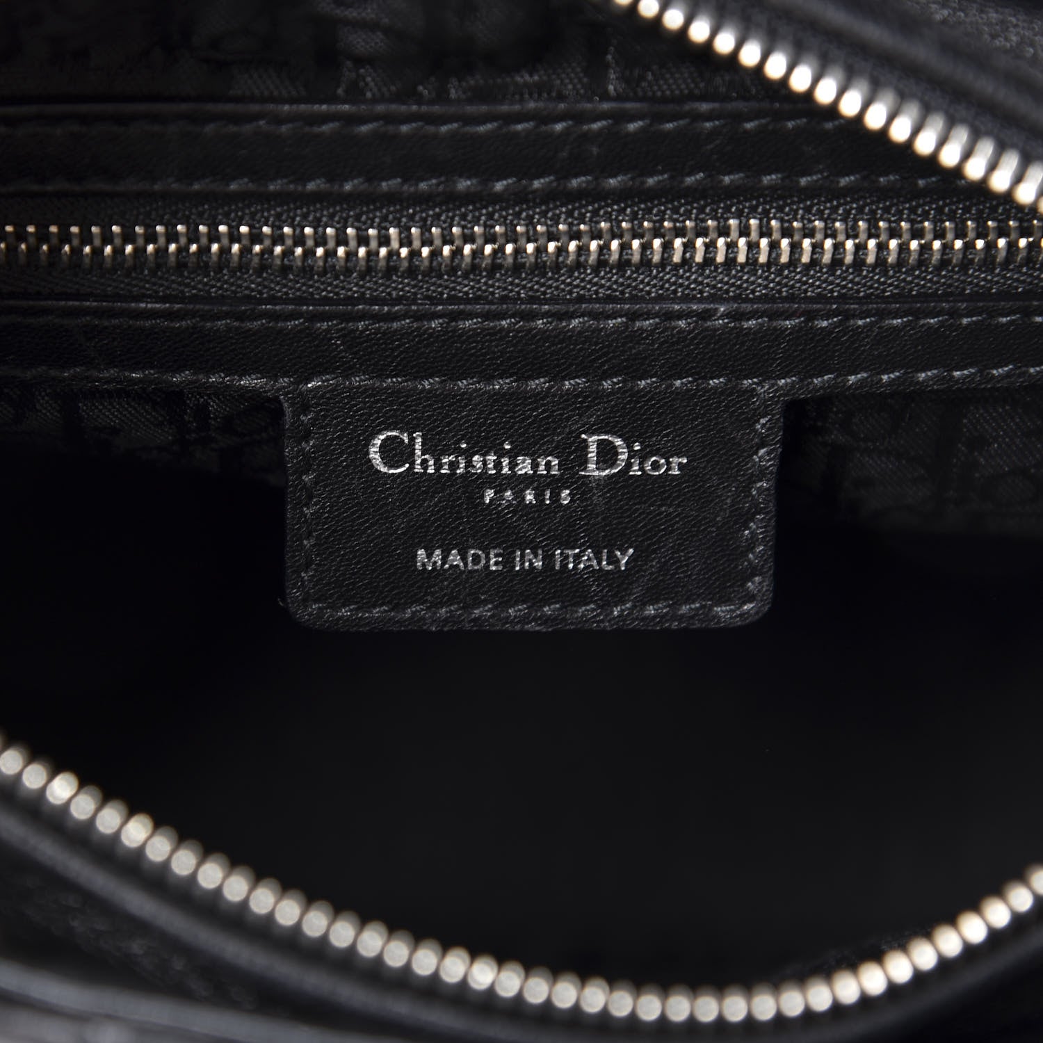 Christian Dior Lambskin Cannage Medium Lady Dior Black 7 of 9
