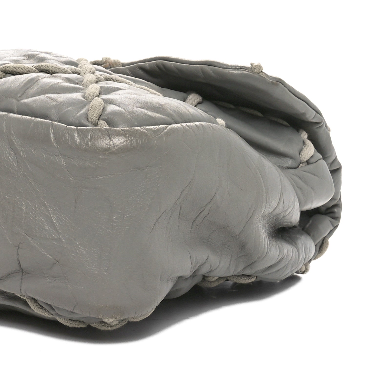 Chanel Calfskin Ultra Stitch Oversized Flap Grey 10 of 12