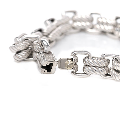 David Yurman Sterling Silver 18K Yellow Gold Empire Double Link Bracelet 4 of 6