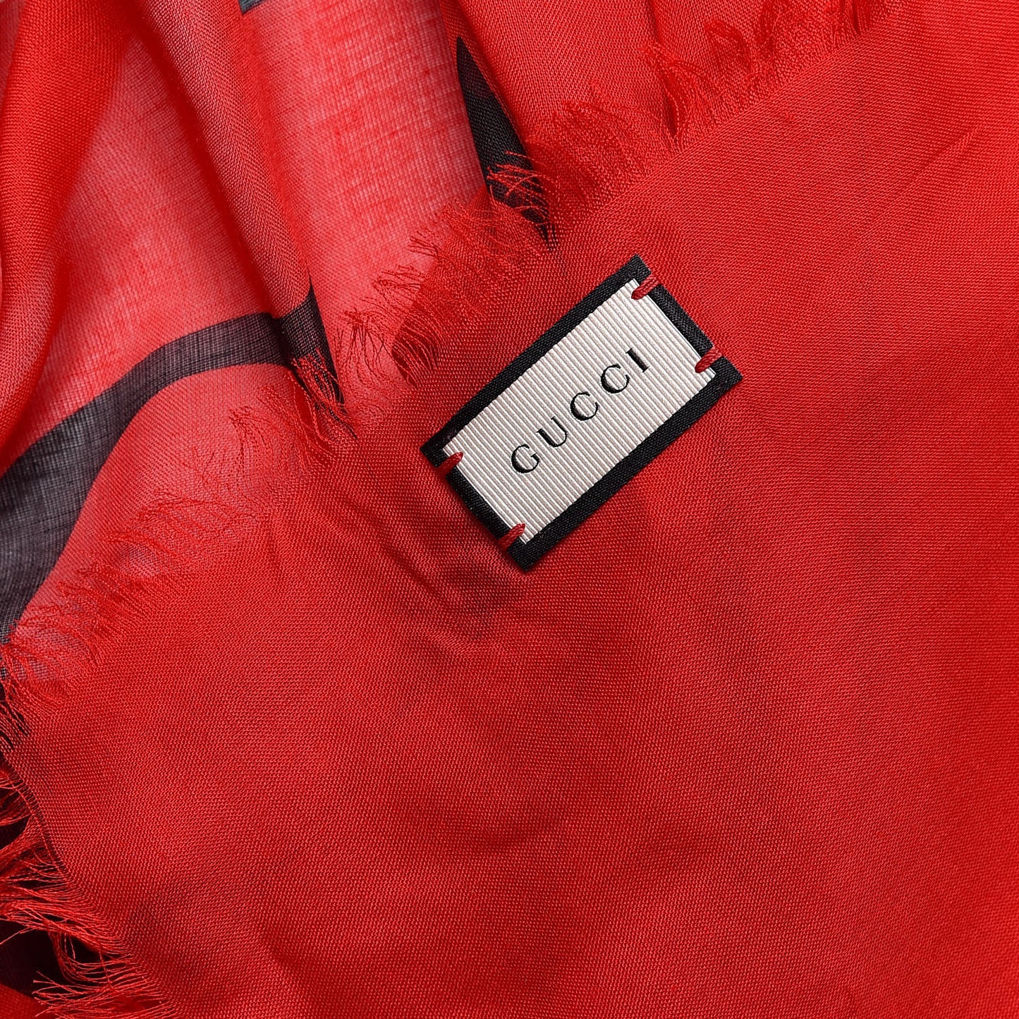 Modal Silk Coco Capitan Logo Square Scarf Flame