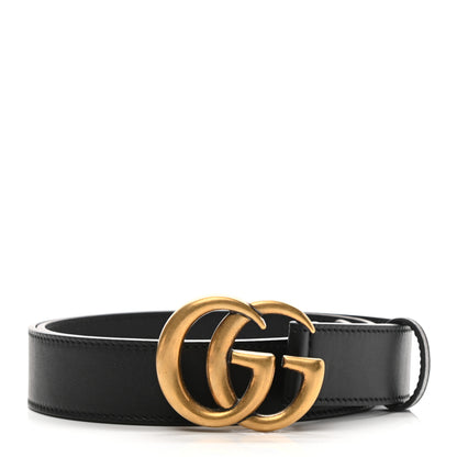 Gucci Calfskin Double G 30mm Belt 85 34 Black 1 of 5