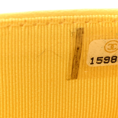 Chanel Lambskin Quilted Wallet on Chain WOC Yellow 8 of 13