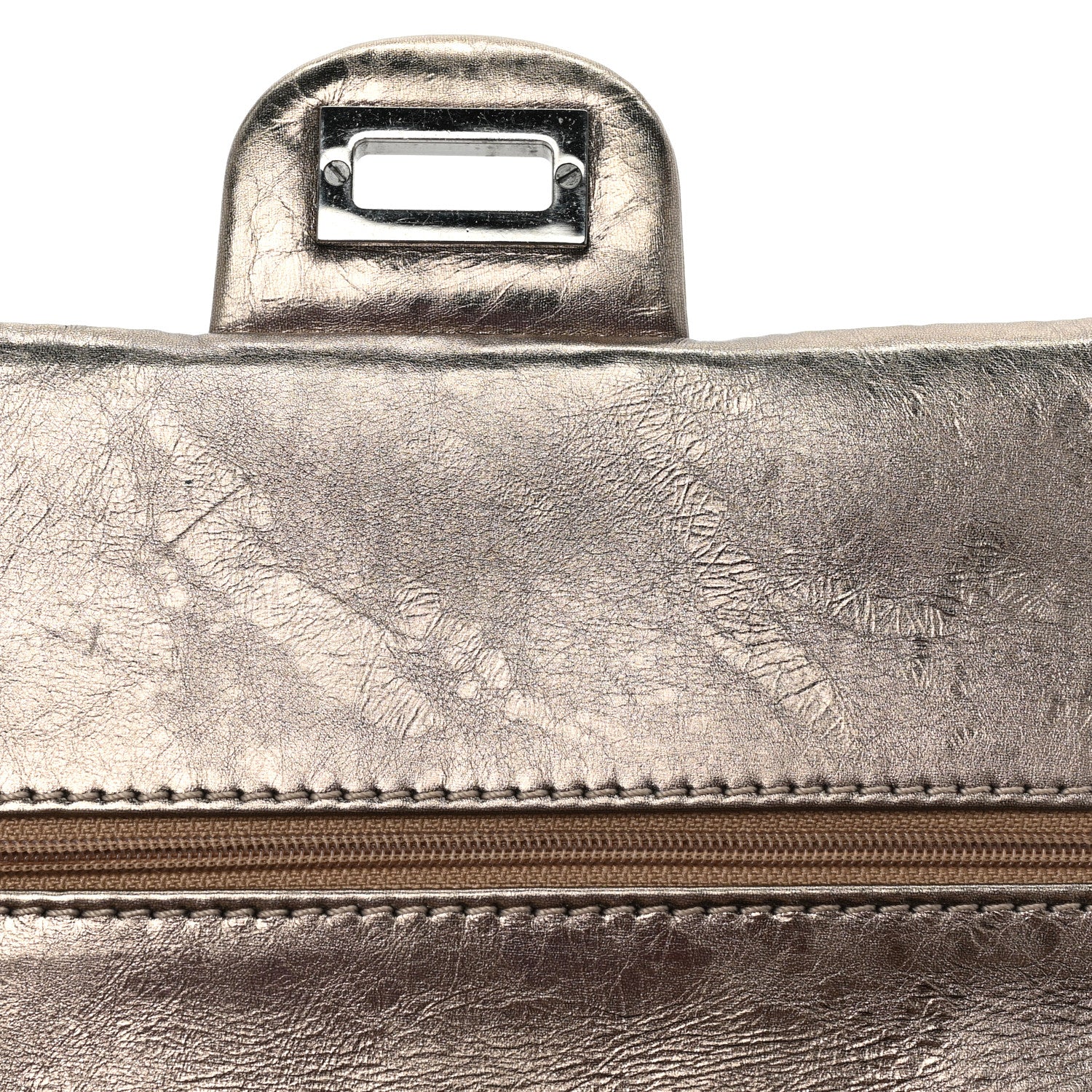 Chanel Metallic Aged Calfskin Quilted 2.55 Reissue 225 Flap Pewter 9 of 13