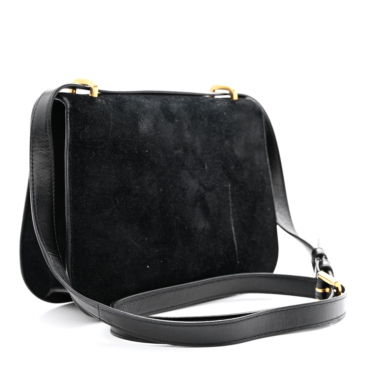 Saint Laurent Suede Small Spontini Saddle Bag Black 3 of 12