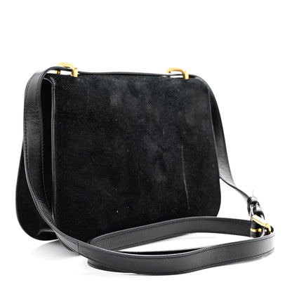 Saint Laurent Suede Small Spontini Saddle Bag Black 3 of 12
