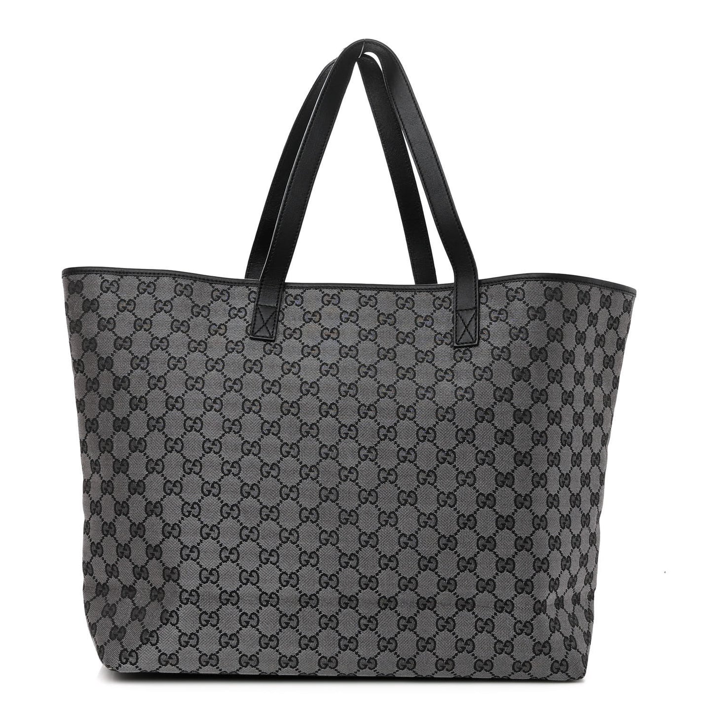 Metallic Monogram Large Tote Black