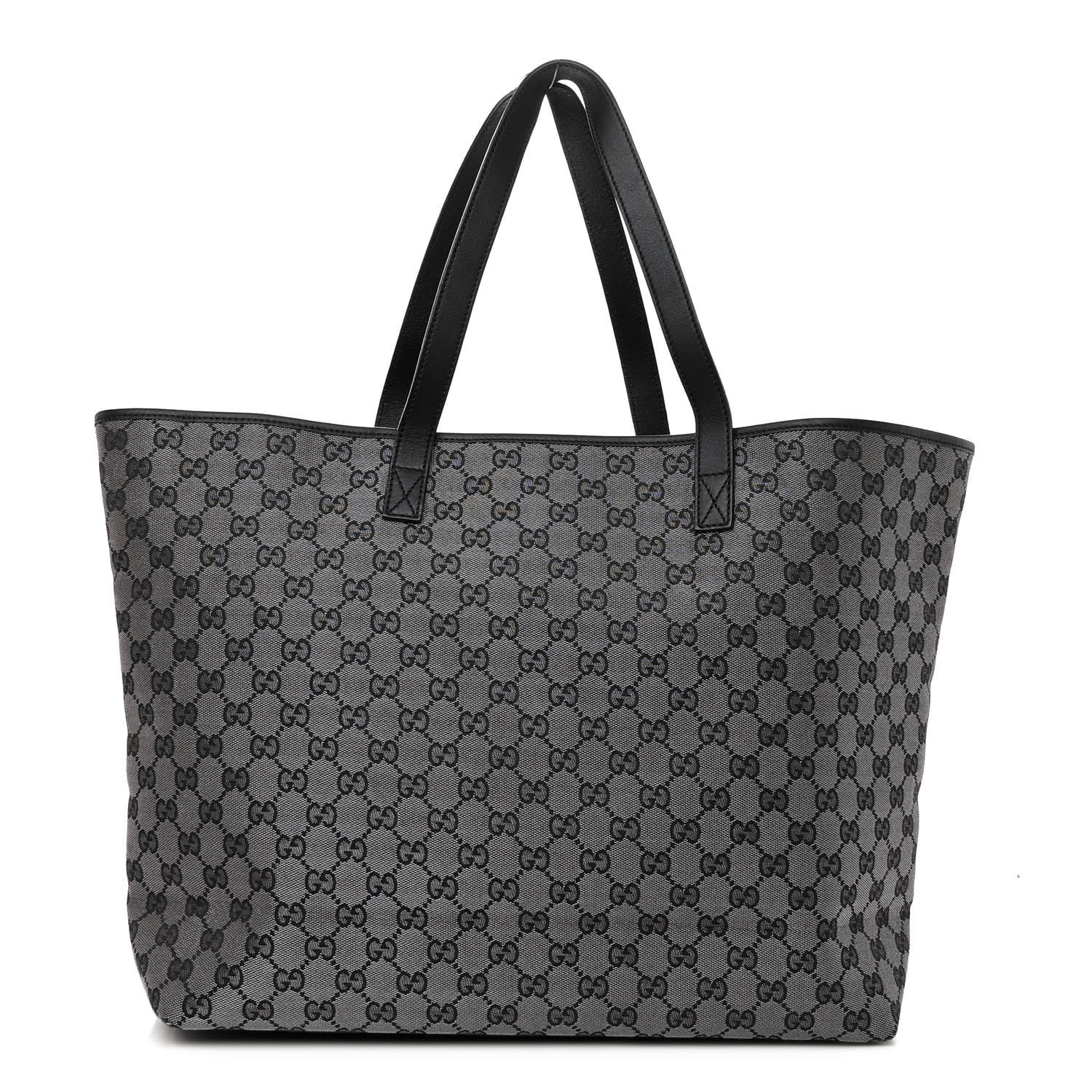 Gucci Metallic Monogram Large Tote Black 1 of 11