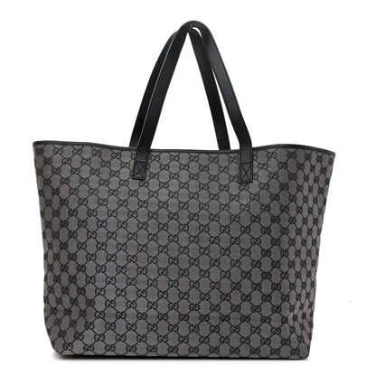 Gucci Metallic Monogram Large Tote Black 1 of 11