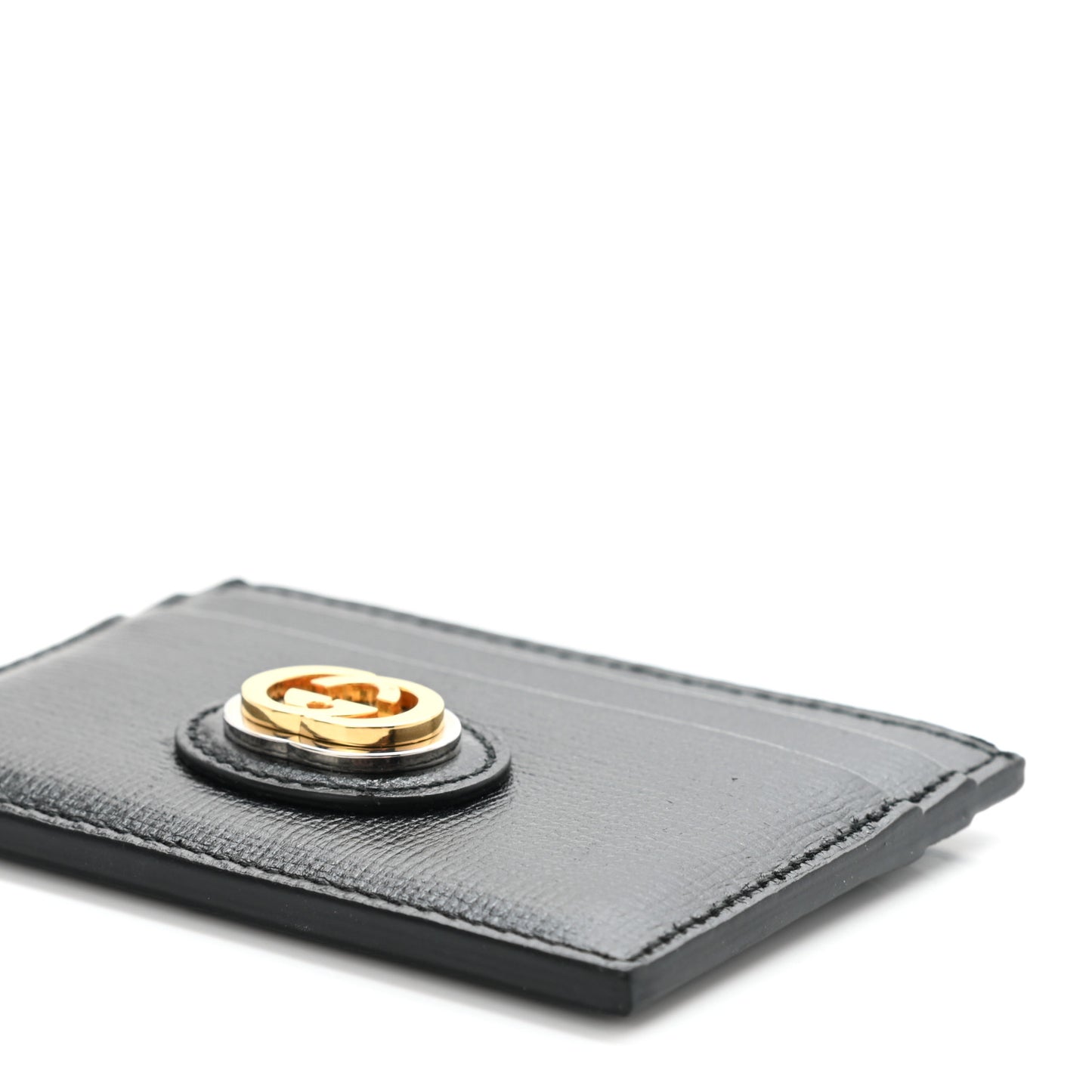 Azalea Calfskin Marina Card Holder Black