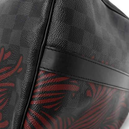 Louis Vuitton Damier Graphite Rope Keepall Bandouliere 45 Red 5 of 9